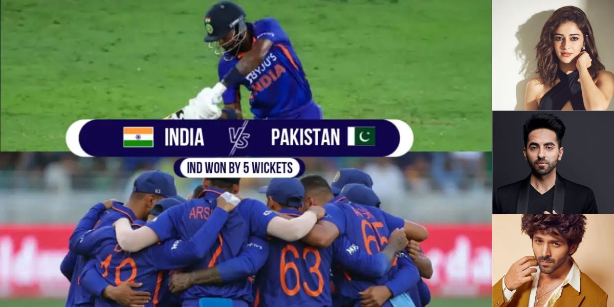 Ananya Panday, Kartik Aaryan, and many other celebrities congratulate the Indian cricket team after their historic win against Pakistan